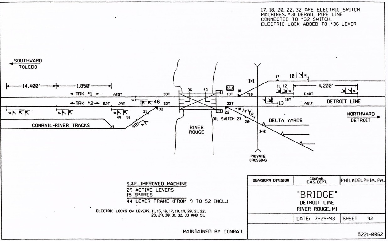 Conrail Bridge Track Diagram