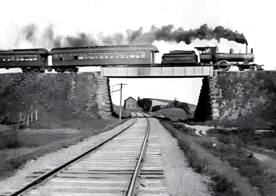CN passenger train at Portland Cement