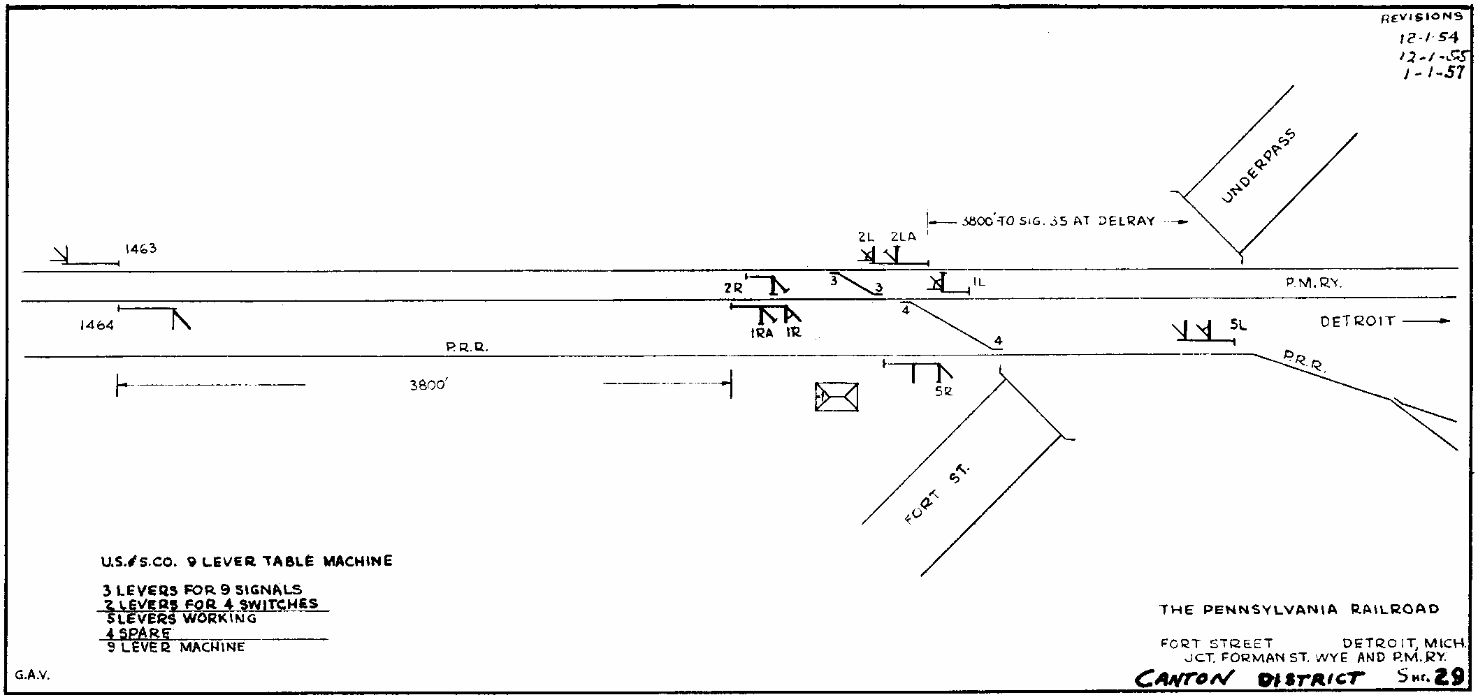 PM Fort Street Interlocking Map