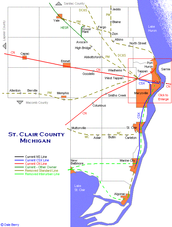 St. Clair County Map