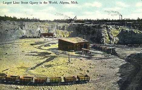 Alpena Quarry Postcard View