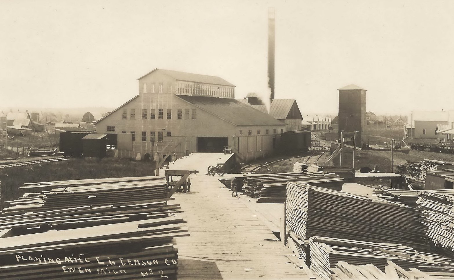 Jenson Lumber and Planing Mill in Ewen, MI in 1913