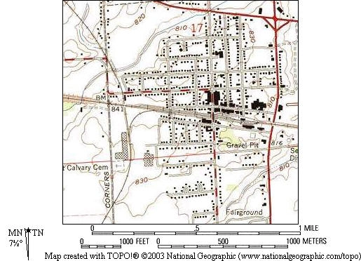 Imlay City MI railroad map