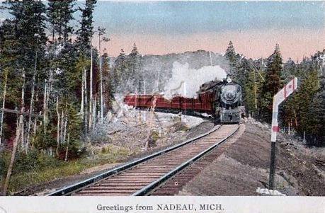 C&NW passenger train near Nadeau
