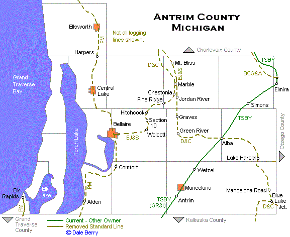 Antrim County Map