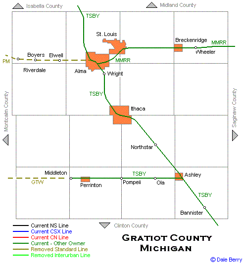 Gratiot County Map