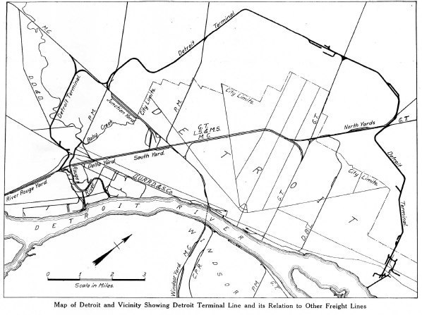Detroit Terminal Railroad Map 1914