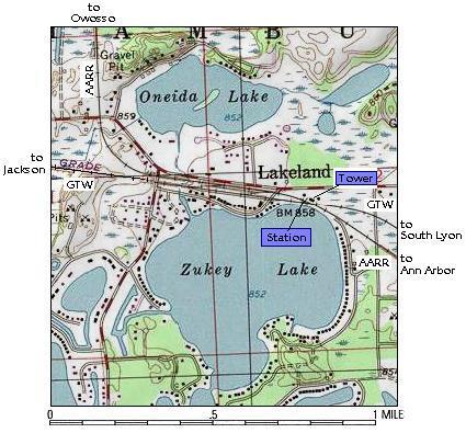 Lakeland MI Map